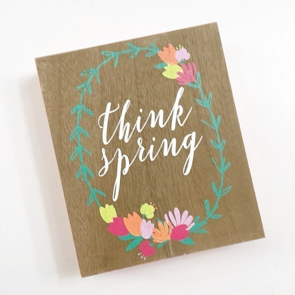 Think Spring wood decor